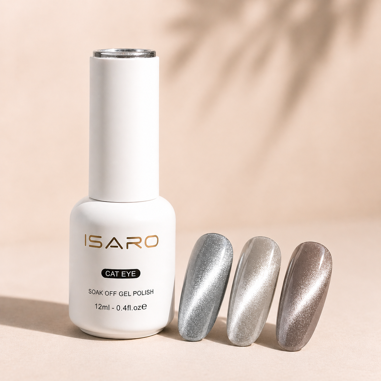 ISARO Cat Eye gel polish with magnetic nail swatches